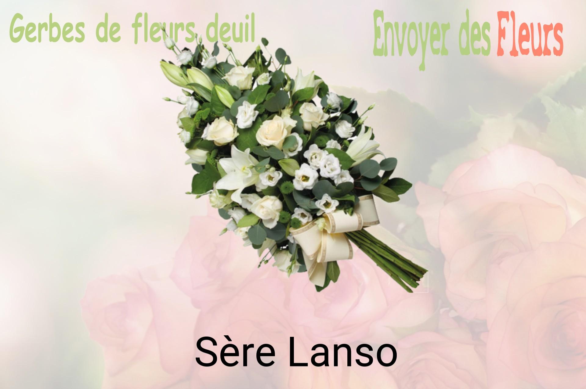 Gerbe de fleurs de deuil livrée à Sère-Lanso